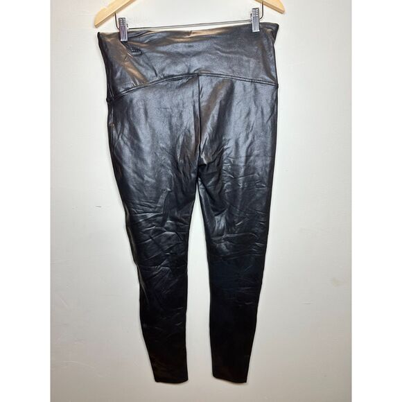 Spanx Women's 2437P Plus Size 2X Black Ankle Faux Leather Leggings NWT - Picture 5 of 11